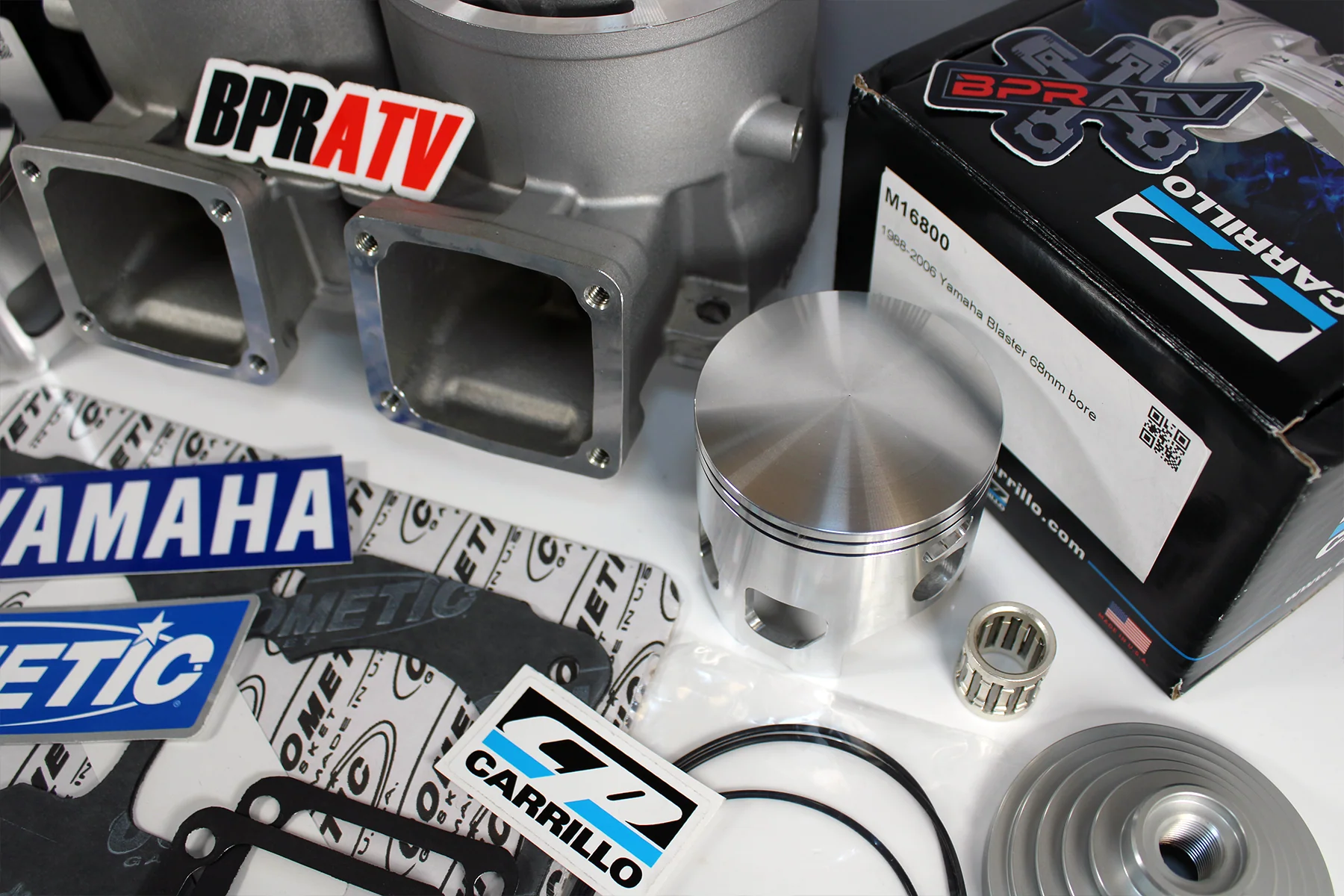 Yamaha Banshee ARES 68mm Nikasil Cylinders CP 421cc Stroker Top End Rebuild Kit! - Image 12