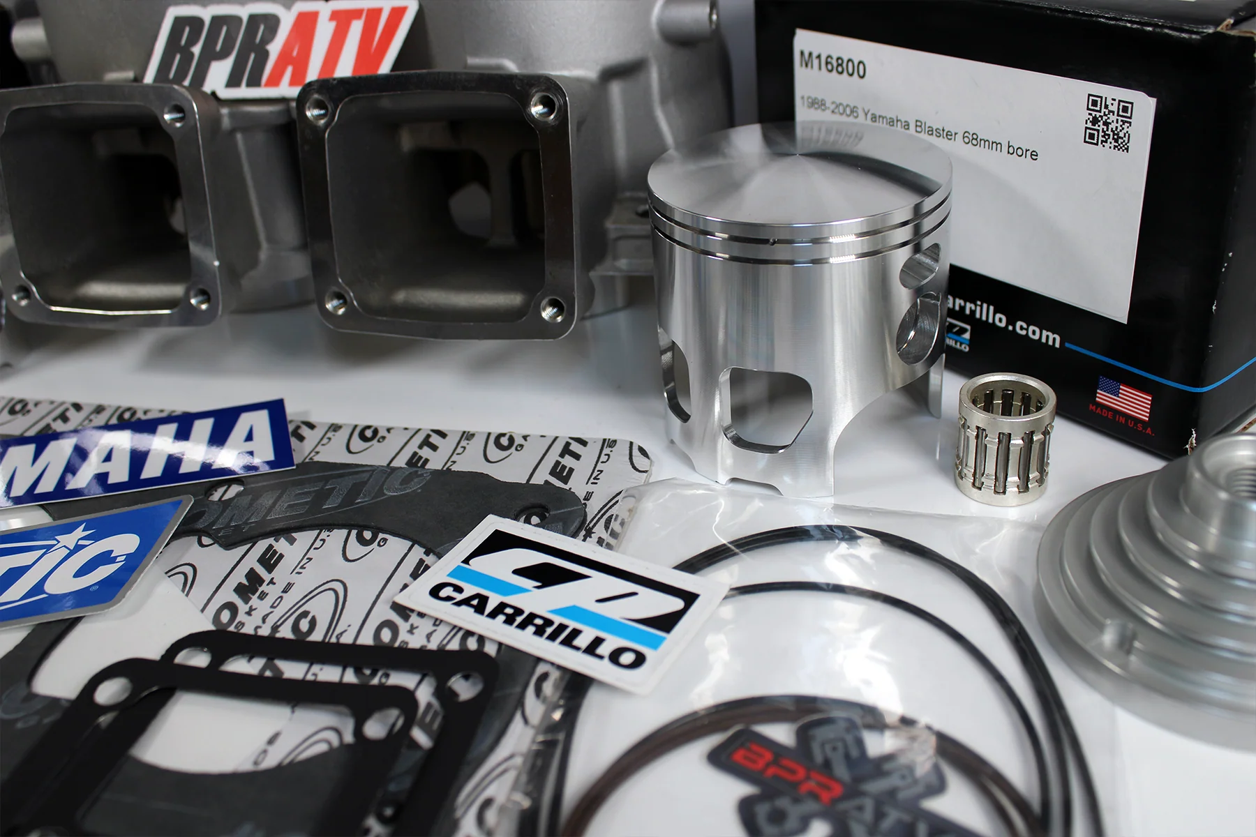 Yamaha Banshee ARES 68mm Nikasil Cylinders CP 421cc Stroker Top End Rebuild Kit! - Image 17