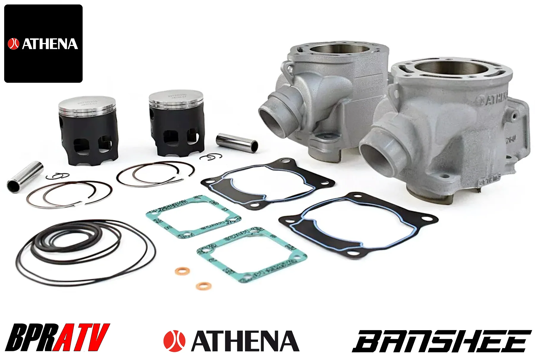 Yamaha Banshee Athena 400cc 68 Big Bore Cylinders Pistons Top Rebuild Head Domes - Image 6