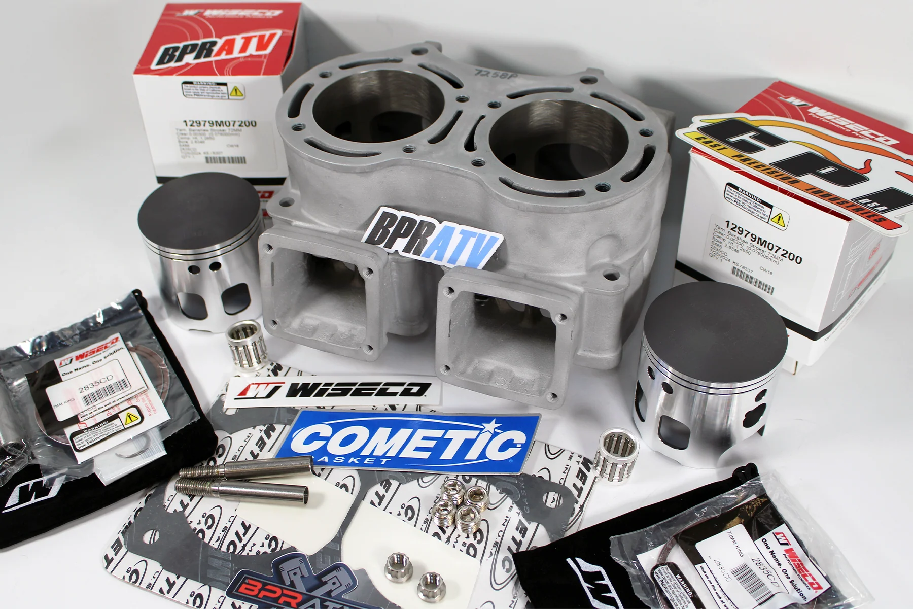 Yamaha Banshee CPI CHEETAH SUPERCUB 521cc 72mm +10mil Wiseco Pistons Top End Kit - Image 2