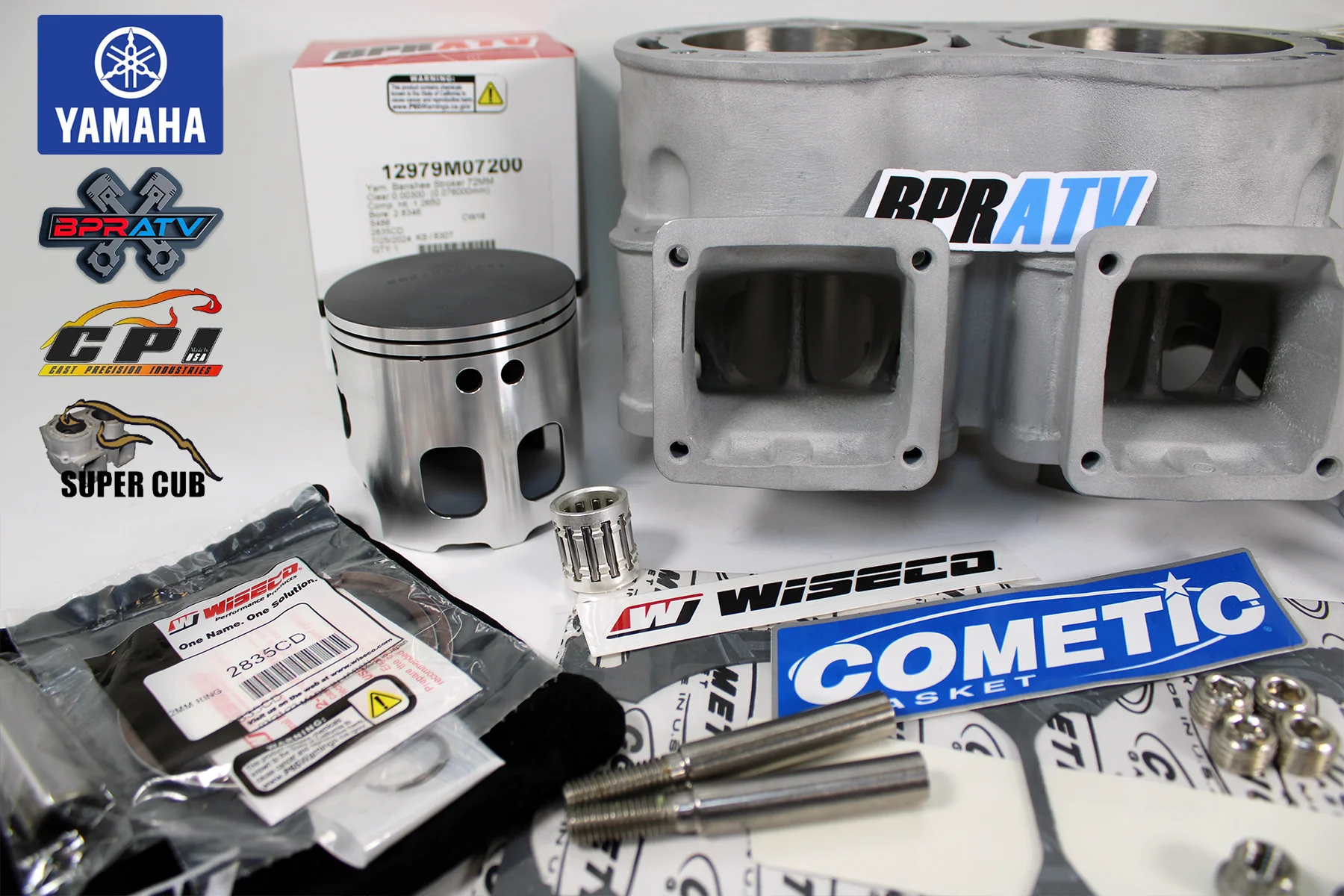 Yamaha Banshee CPI CHEETAH SUPERCUB 521cc 72mm +10mil Wiseco Pistons Top End Kit - Image 4