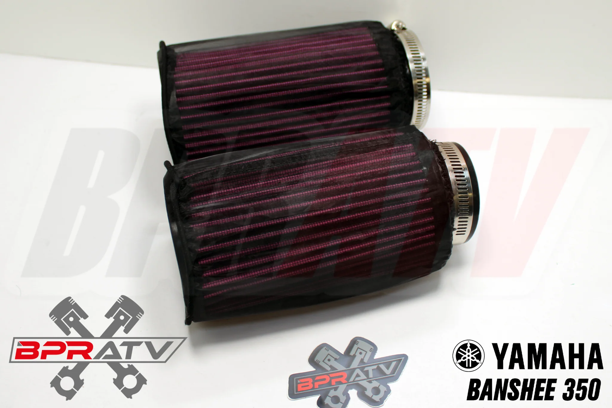 Yamaha Banshee K+N Style PWK 26mm STOCK Carbs 5" Air Filter Pods OUTERWEARS Pair - Image 11