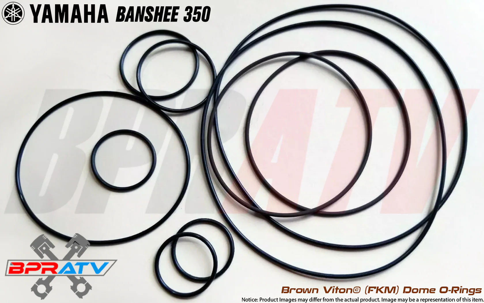 Yamaha Banshee Pro Design Cool Head Heat Treated Brown Dome O rings O-ring Kit - Image 7