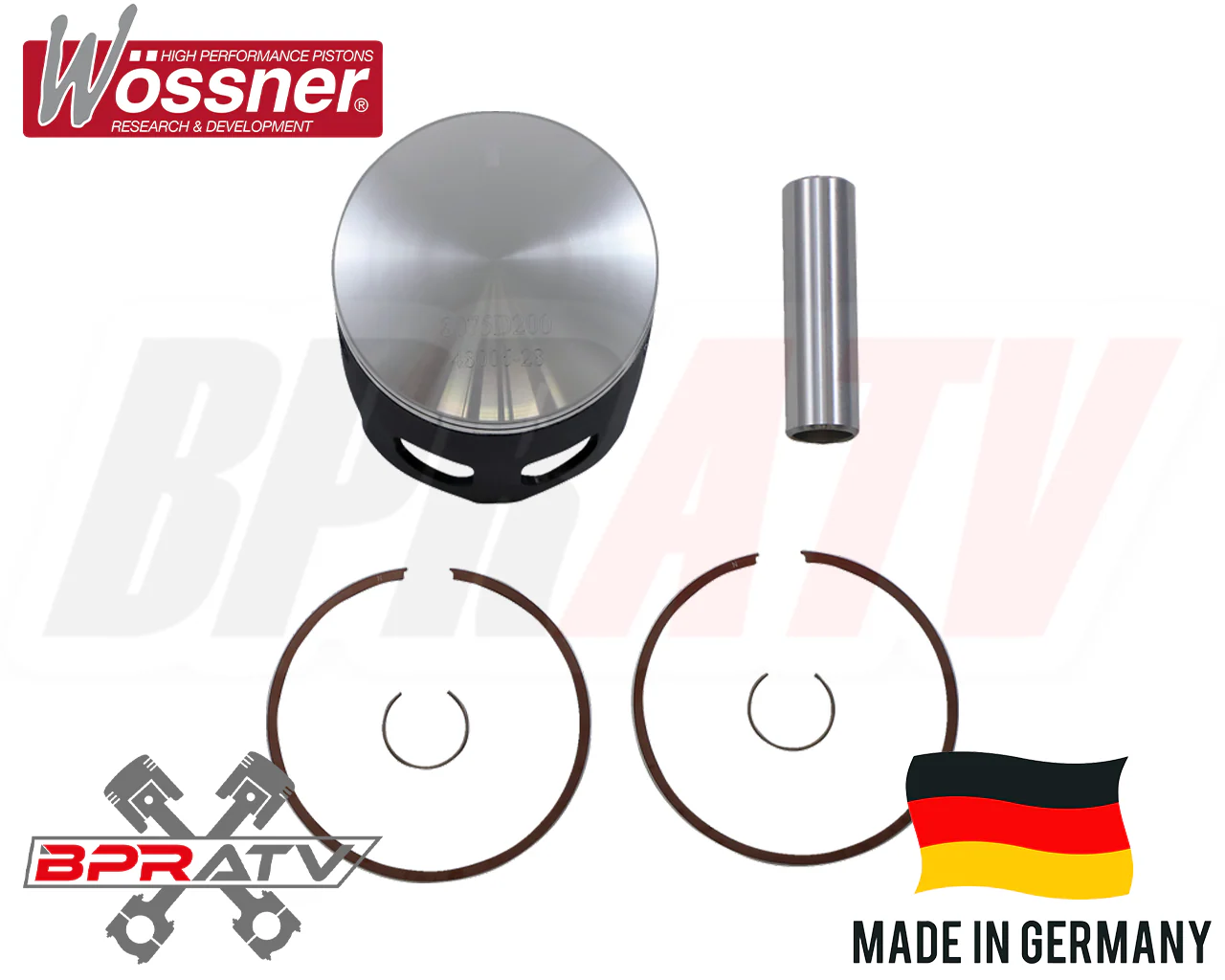 Yamaha Banshee YFZ350 64 mil Stock Cylinders WOSSNER Pistons Top End Rebuild Kit - Image 9