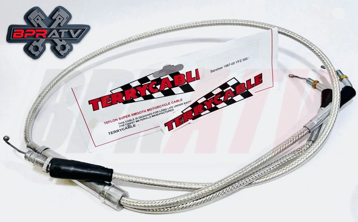 Yamaha Banshee Terry Cable Braided Dual Thumb Throttle Cable PWK PJ Carb 28-39mm - Image 7