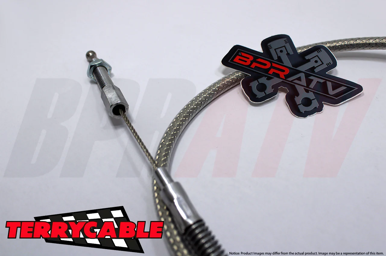 Yamaha Banshee Terrycable Steel Braided 2 into 1 Single Carb Kit Throttle Cable - Image 7