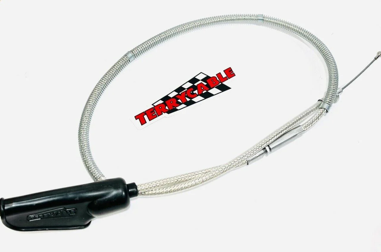 Yamaha Banshee Terrycable Steel Braided 2 into 1 Single Carb Kit Throttle Cable - Image 9