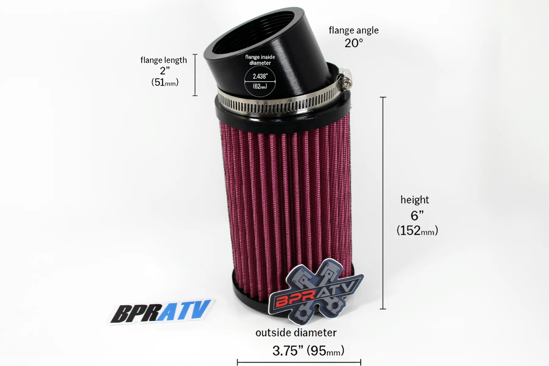Yamaha Banshee YFZ 350 K&N Style Air Pod Filters Filter Pair Big Carbs 36mm-41mm - Image 3