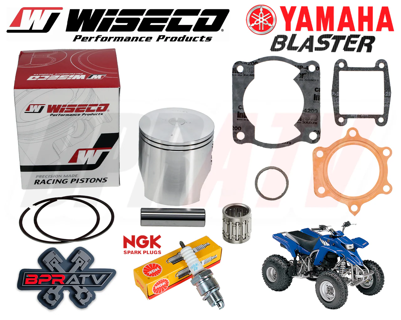 Yamaha Blaster 200 66 Piston Cylinder WISECO Crank Motor Rebuild Gasket Seal Kit - Image 8