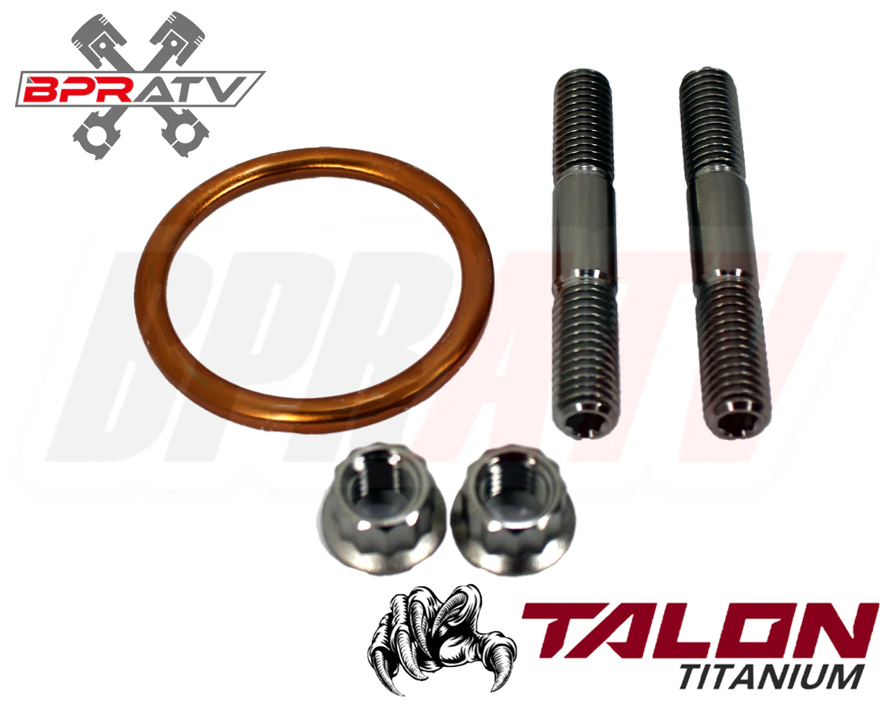 Yamaha Blaster 200 TITANIUM Cylinder Exhaust Studs Muffler Bolts Nuts Gasket Kit - Image 6