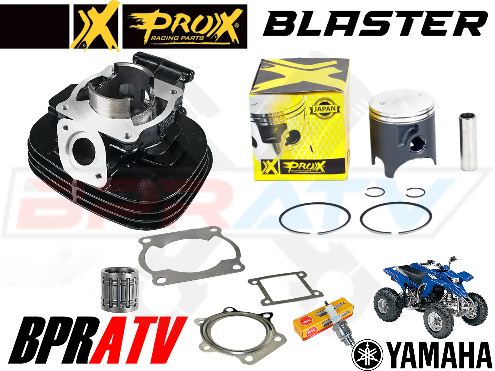 Yamaha Blaster 68mm Big Bore Cylinder ProX Piston WISECO Crank Motor Rebuild Kit - Image 6