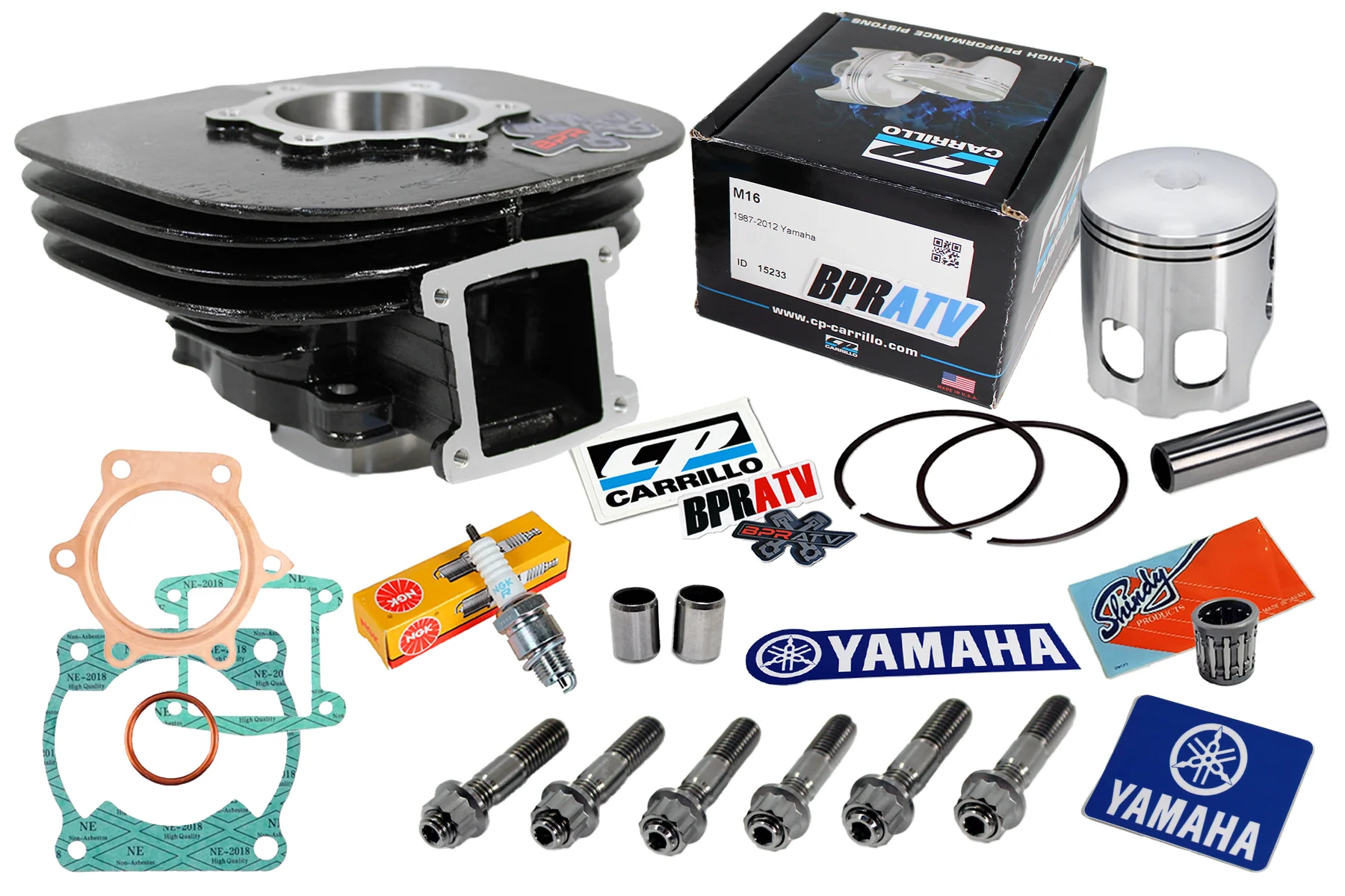 Yamaha Blaster Big Bore Kit 68mm Cylinder CP PISTON Complete Top End Rebuild Kit - Image 2