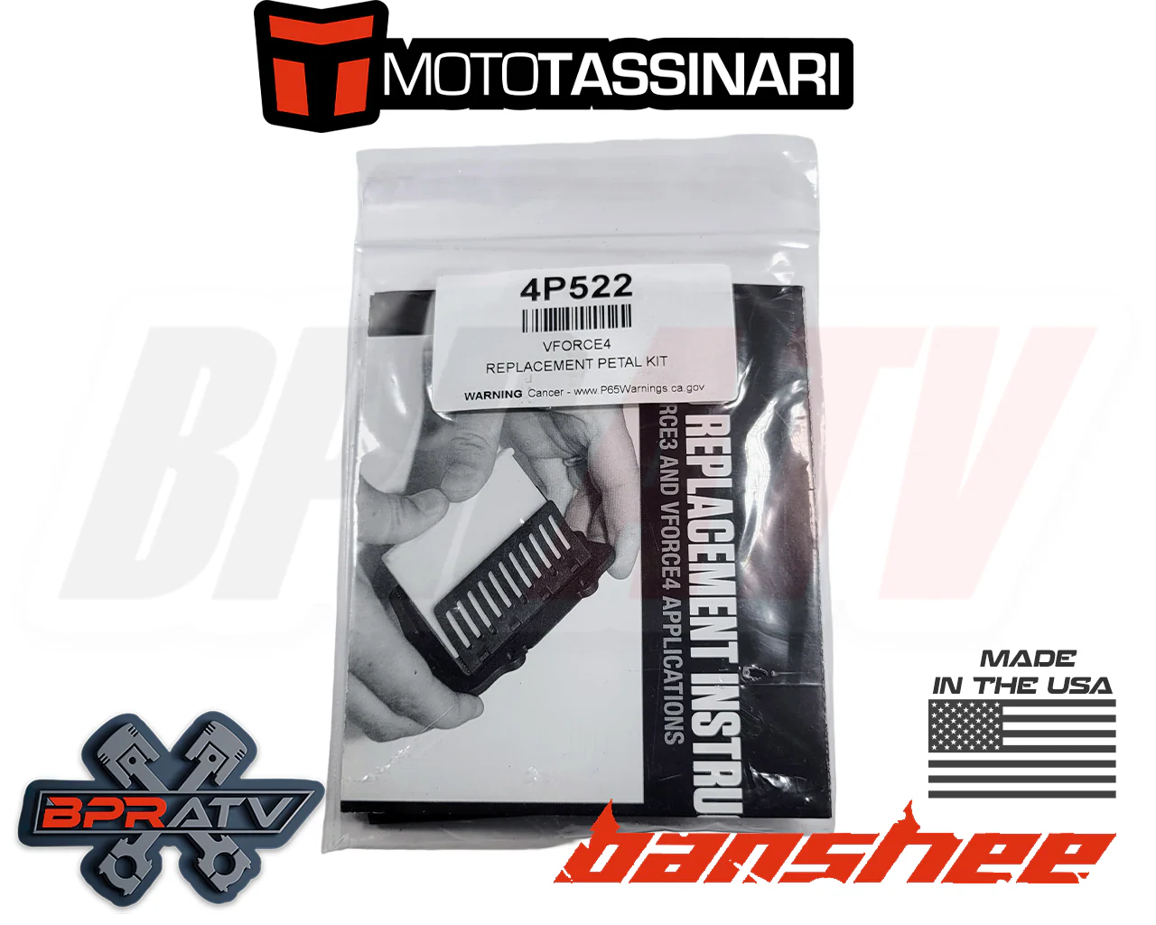 Yamaha Blaster GENUINE Moto Tassinari VFORCE4 Replacement REED PETALS Set 4P522 - Image 3