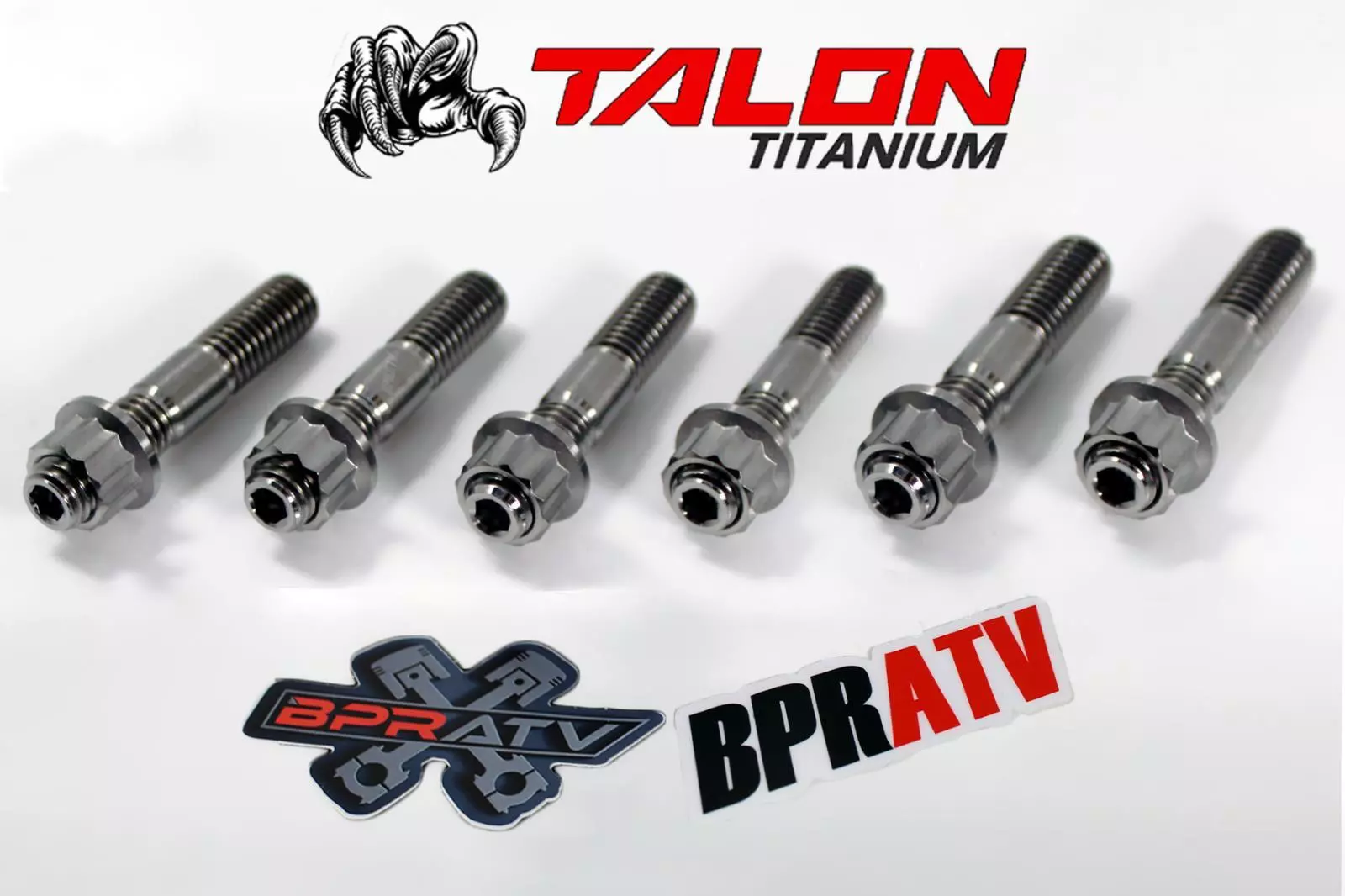 Yamaha Blaster TITANIUM Cylinder Head Studs Cylinder to Crankcase Stud Kit Nuts - Image 3