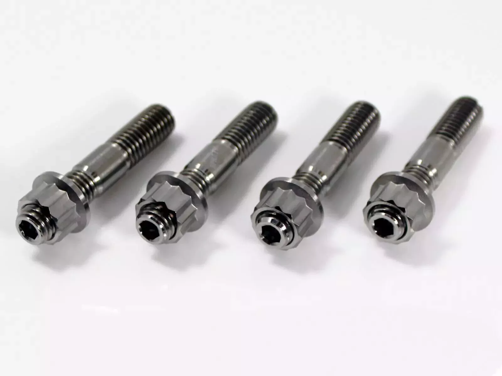 Yamaha Blaster TITANIUM Cylinder Head Studs Cylinder to Crankcase Stud Kit Nuts - Image 6