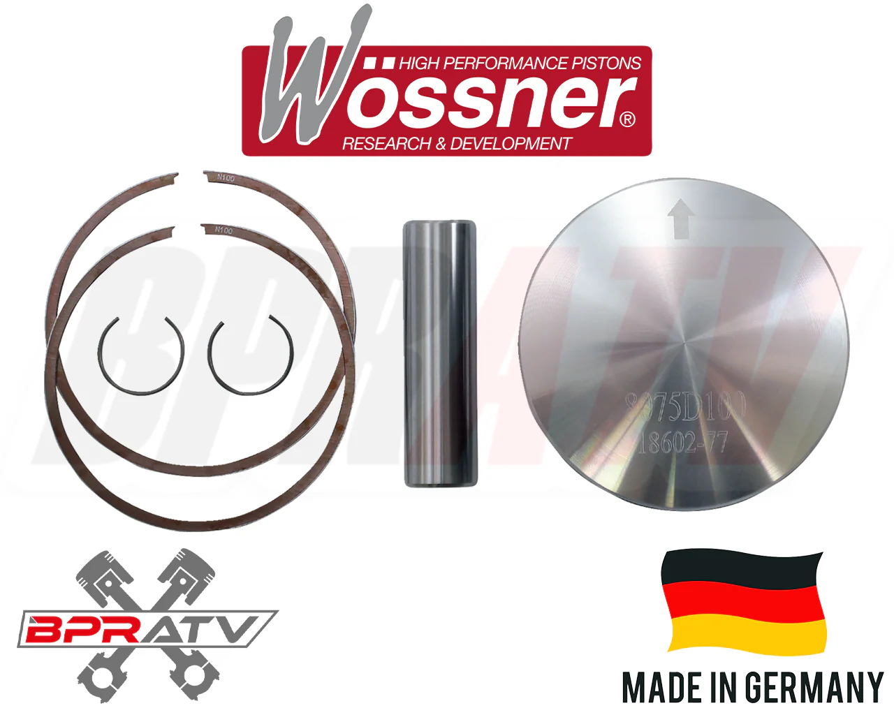 Yamaha Blaster YFS 200 66mm Stock OEM Bore Cylinder WOSSNER Top End Rebuild Kit - Image 7