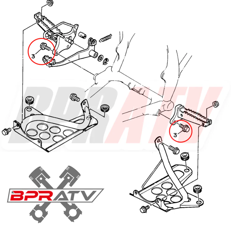 Yamaha Blaster YFS 200 TITANIUM Foot Peg Bolts HEX Flange Bolt Upgrade Set Kit - Image 6