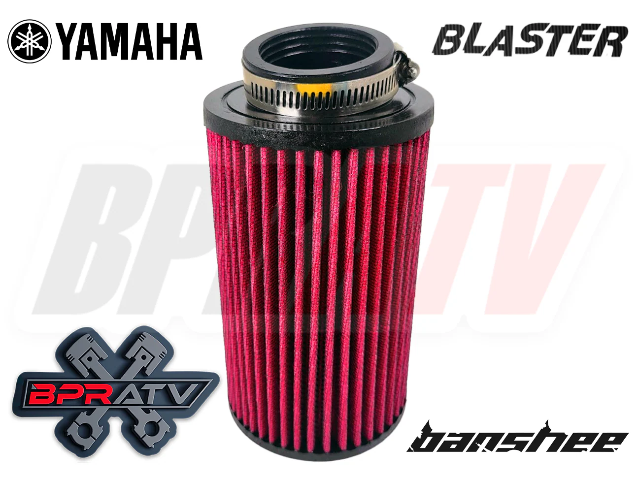 Yamaha Blaster YFS200 YFS 200 K&N Style Air Filter Pod 5" 26mm Stock Mikuni PWK - Image 2