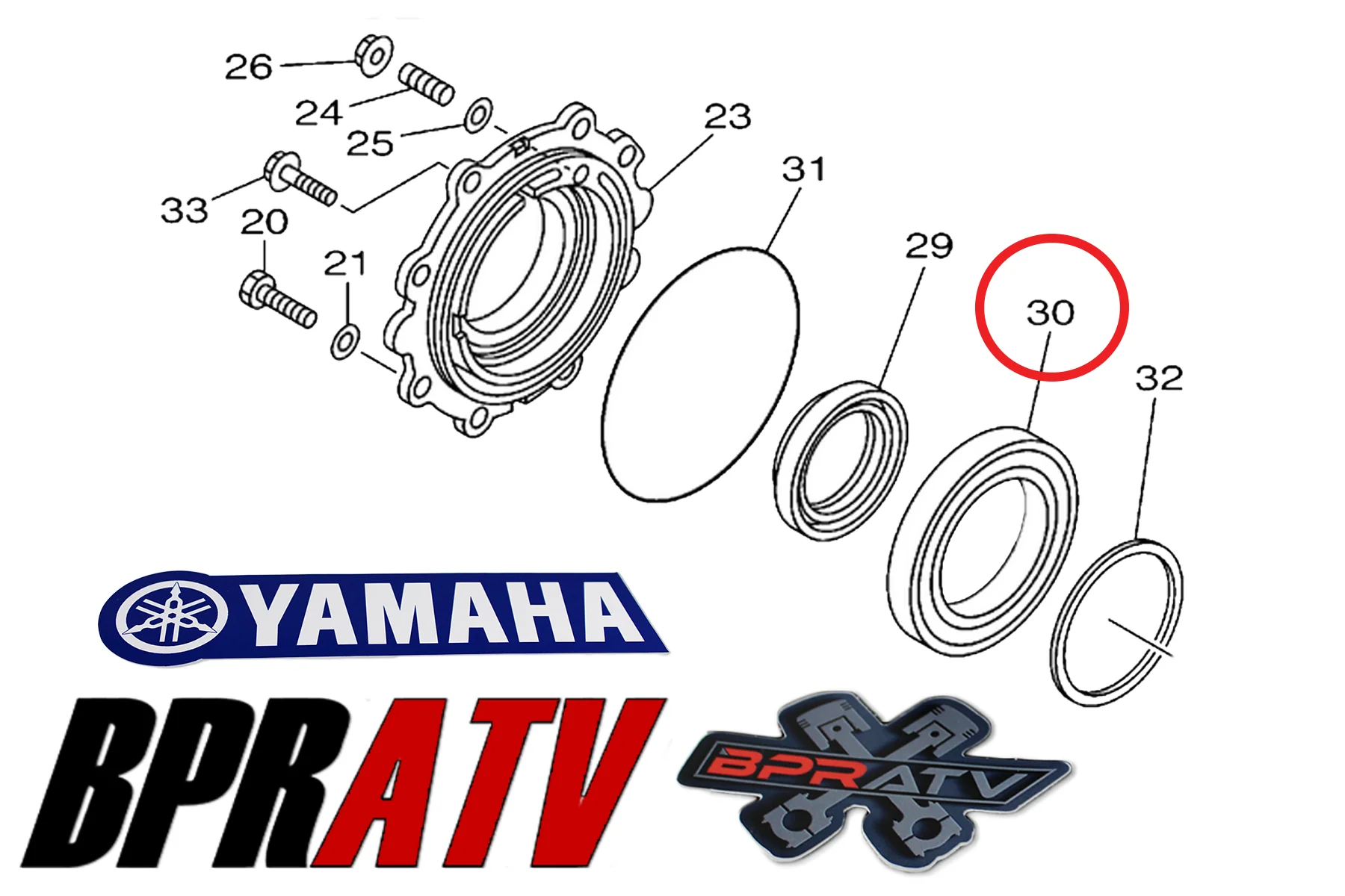 Yamaha Grizzly 660 Rhino 660 OEM Replacement Drive Shaft Bearings 93316-01701-00 - Image 4