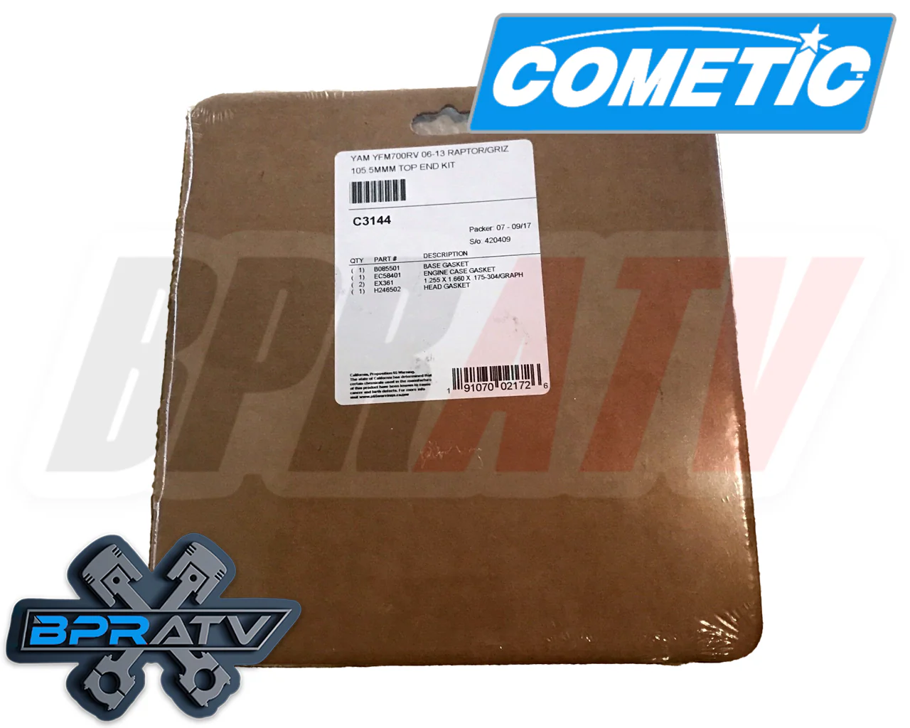 Yamaha Raptor 700 105.5mm 780 Big Bore CP 14:1 Race Gas Piston & Cometic Gaskets - Image 5