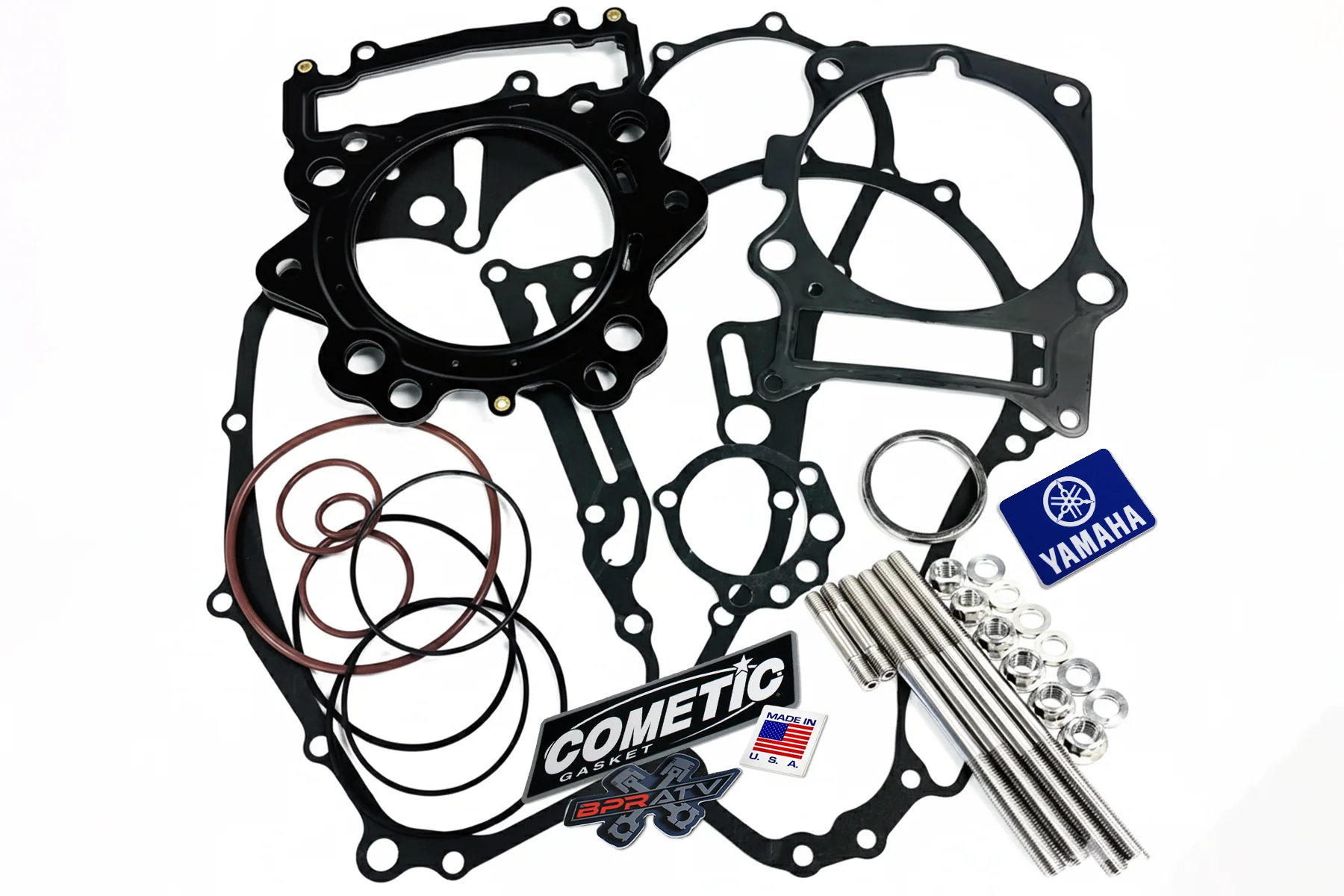 Yamaha Raptor 700 700R Titanium Head Stud Kit Stock Complete Cometic Gasket Set! - Image 2