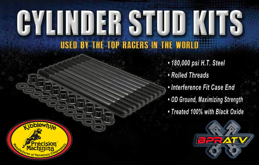 Yamaha Raptor 700 Kibblewhite Stronger Heavy Duty Cylinder Head Studs Bolts Kit - Image 16