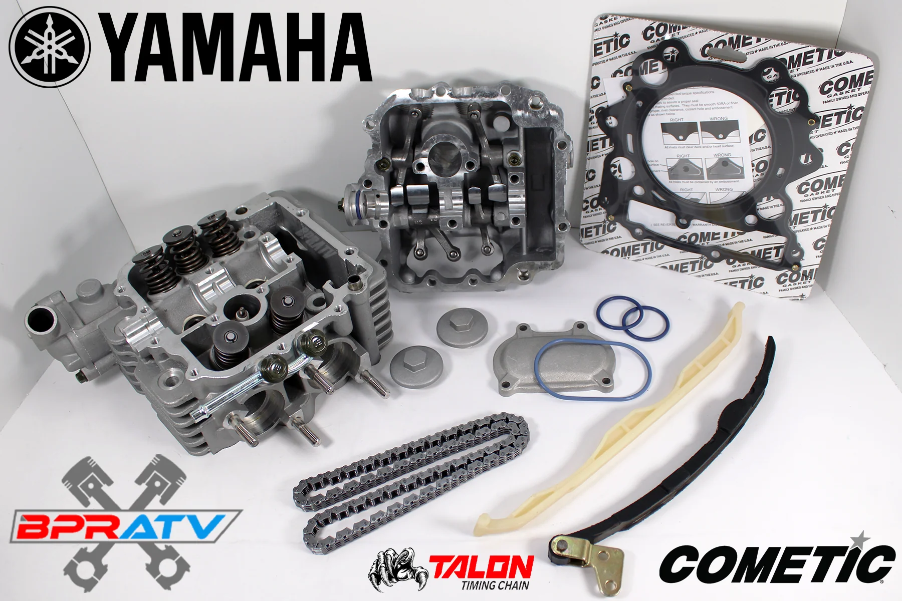 Yamaha Rhino 660 Assembled Cylinder Head Cam Timing Chain Guides Cometic Gasket - Image 5