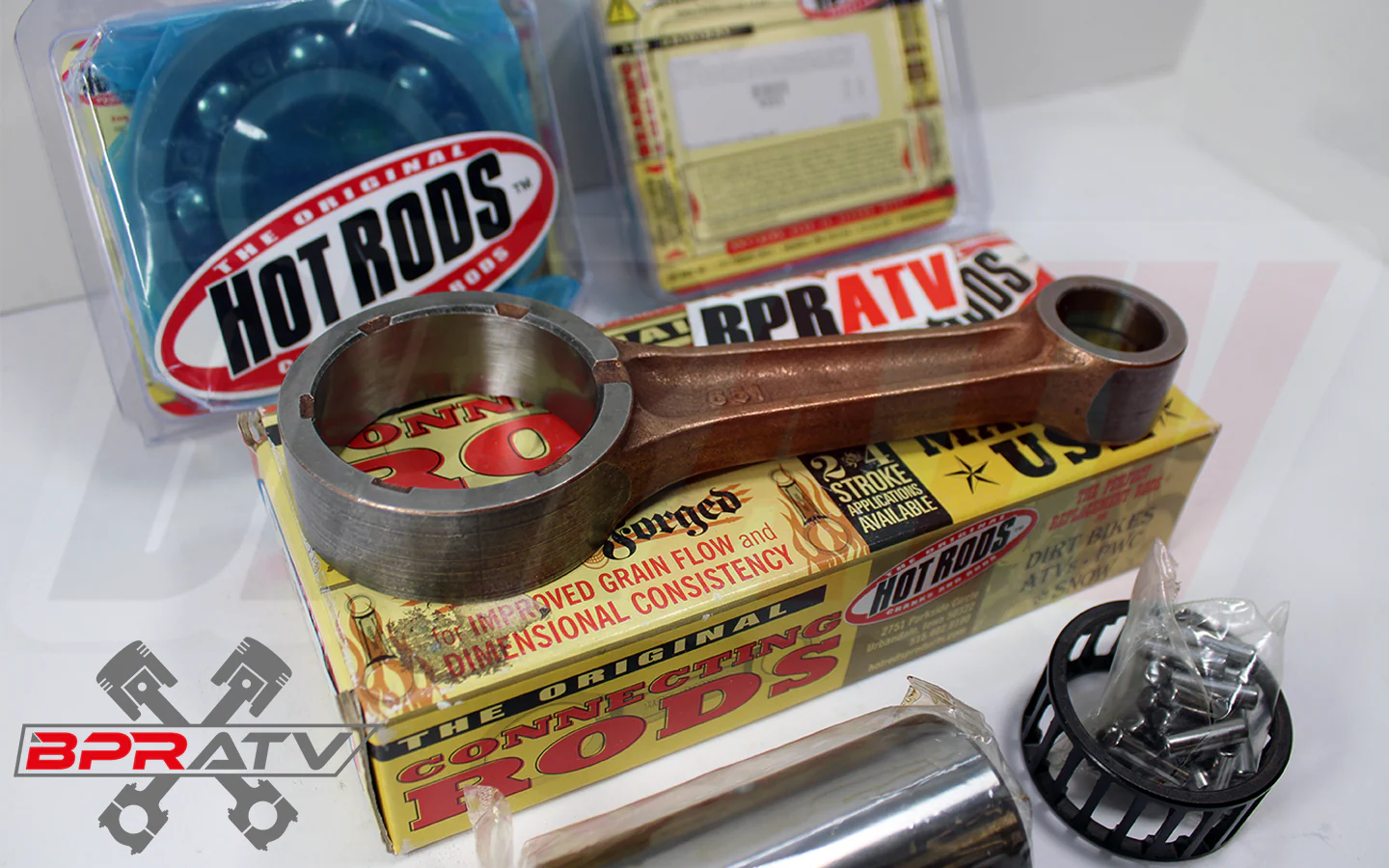 Yamaha Rhino 700 Hot Rods Connecting Rod Kit Hotrods Bearings Crank Rebuild Kit - Image 4