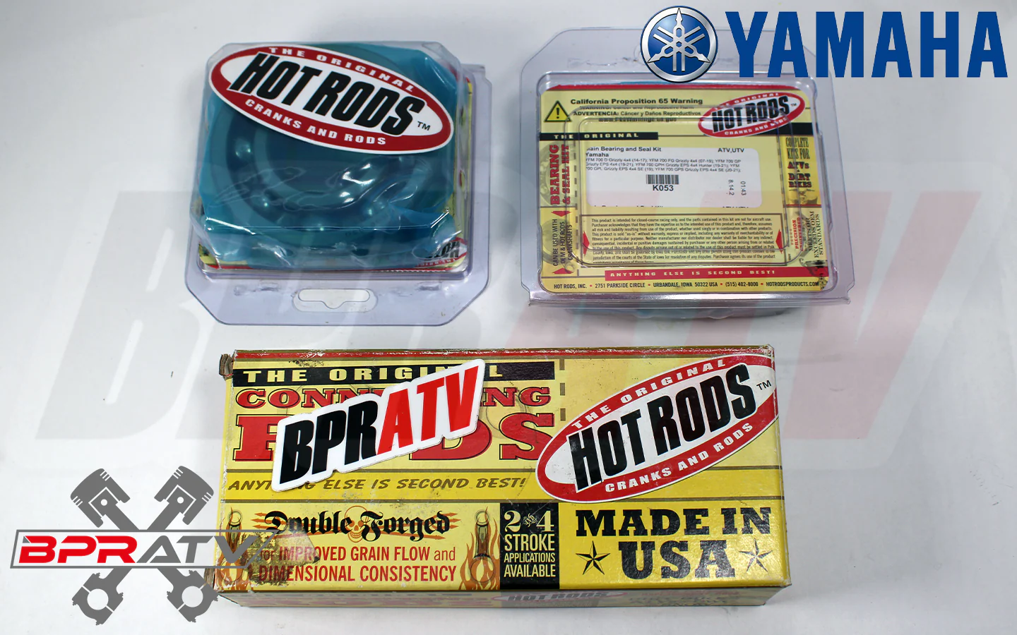 Yamaha Rhino 700 Hot Rods Connecting Rod Kit Hotrods Bearings Crank Rebuild Kit - Image 6