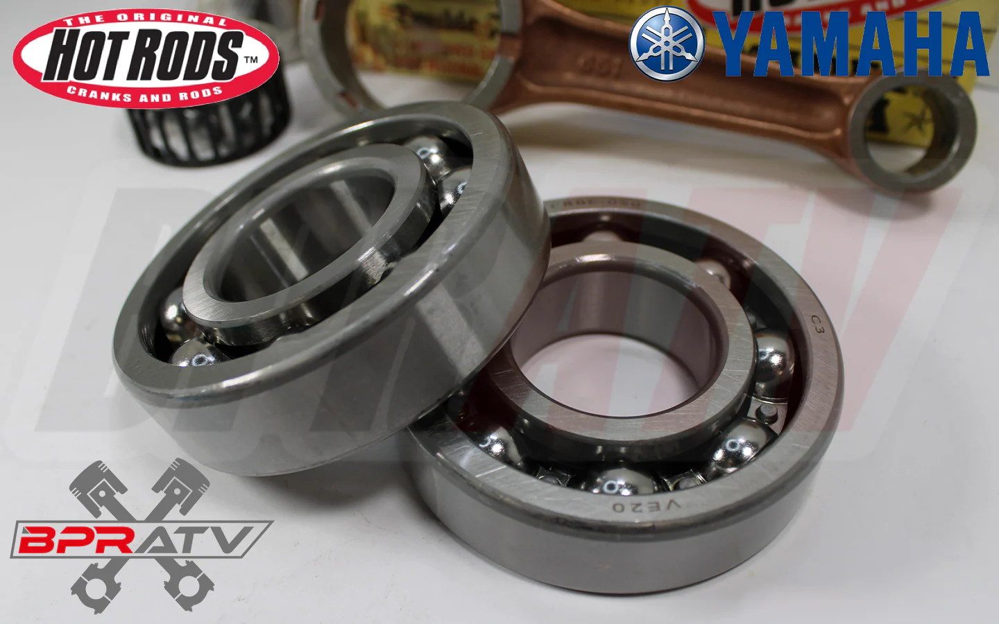 Yamaha Rhino 700 Hot Rods Connecting Rod Kit Hotrods Bearings Crank Rebuild Kit - Image 9