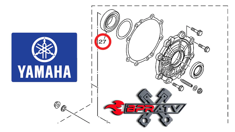 Yamaha Viking Wolverine YXF OEM Upgrade 1XD-E1429-00-00 Drive Shaft Bearing SKF - Image 2