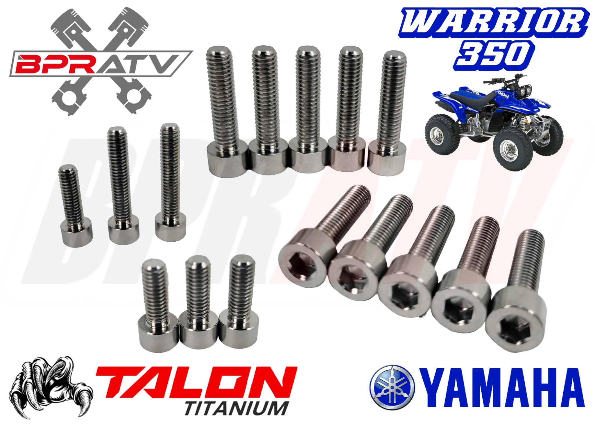 Yamaha Warrior 350 YFM350X YFM 350X TITANIUM Stator Cover Bolts Screw Kit Ti Set - Image 3