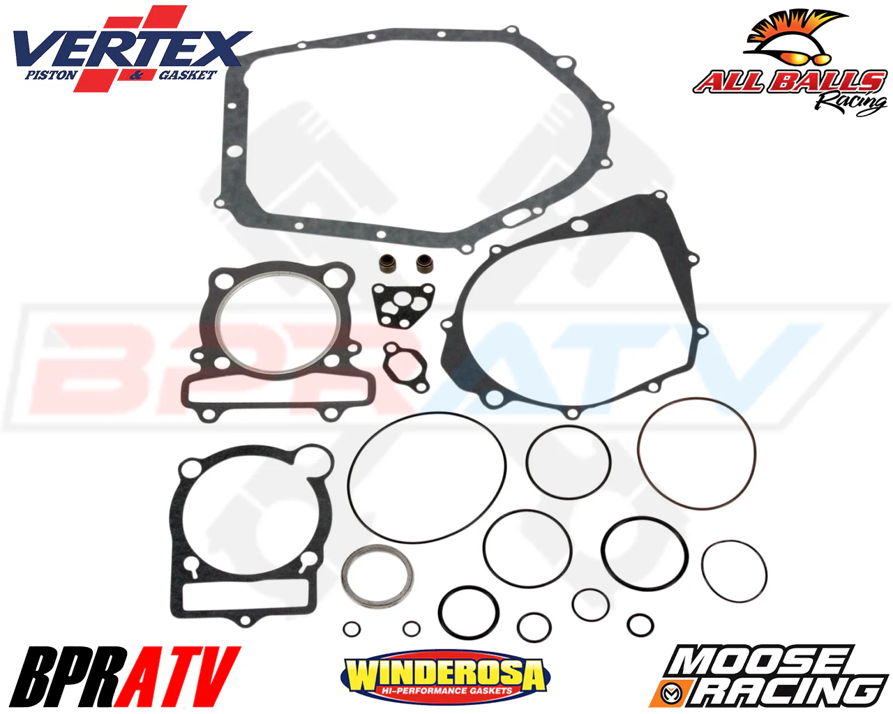 Yamaha Warrior 350 YFM350X YFM 350X Vertex Moose Racing Complete Gasket Set Kit - Image 3