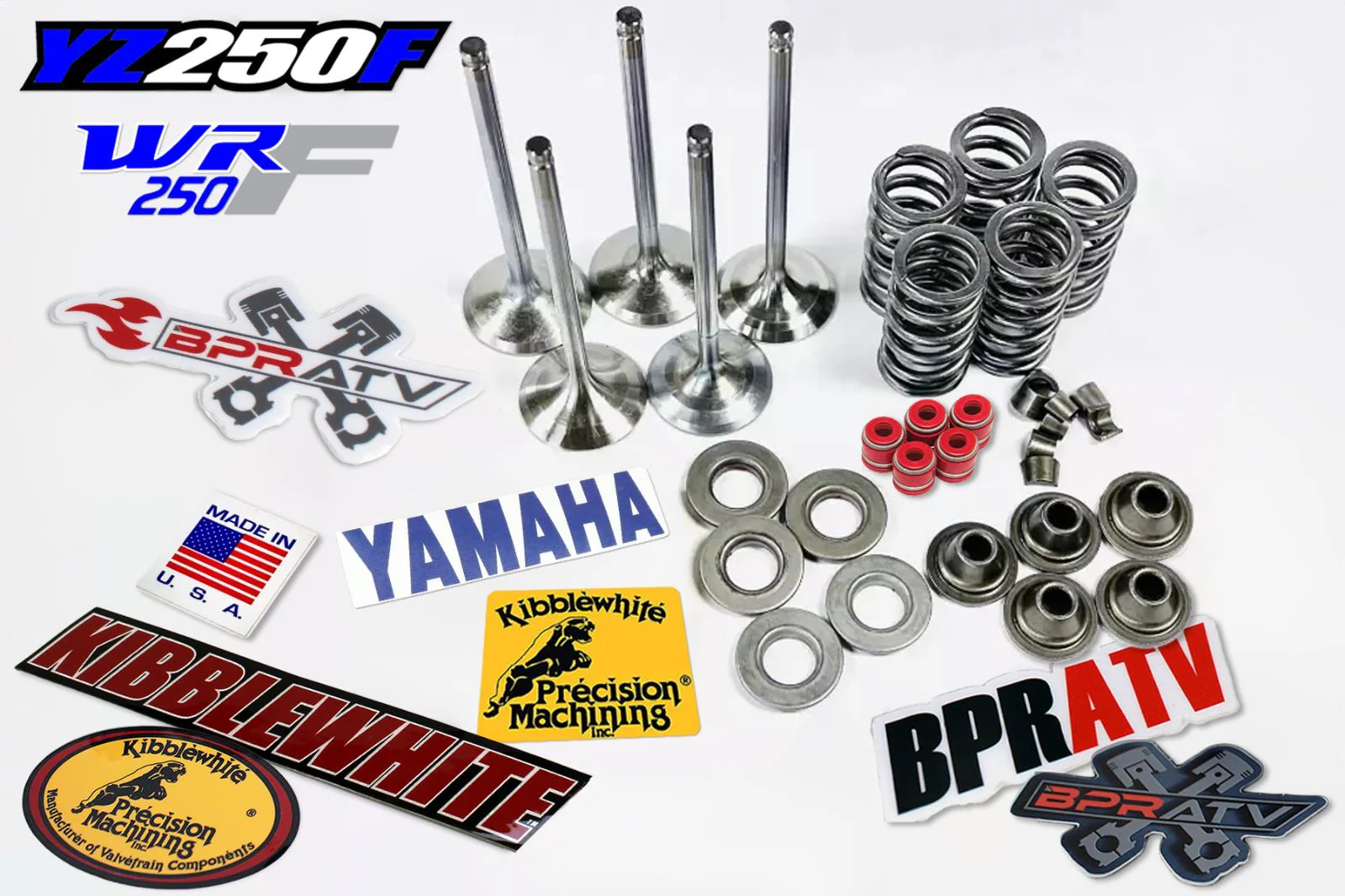 Yamaha WR250F Kibblewhite Black Diamond Intake Exhaust Valves & Spring Kit 01-13 - Image 2