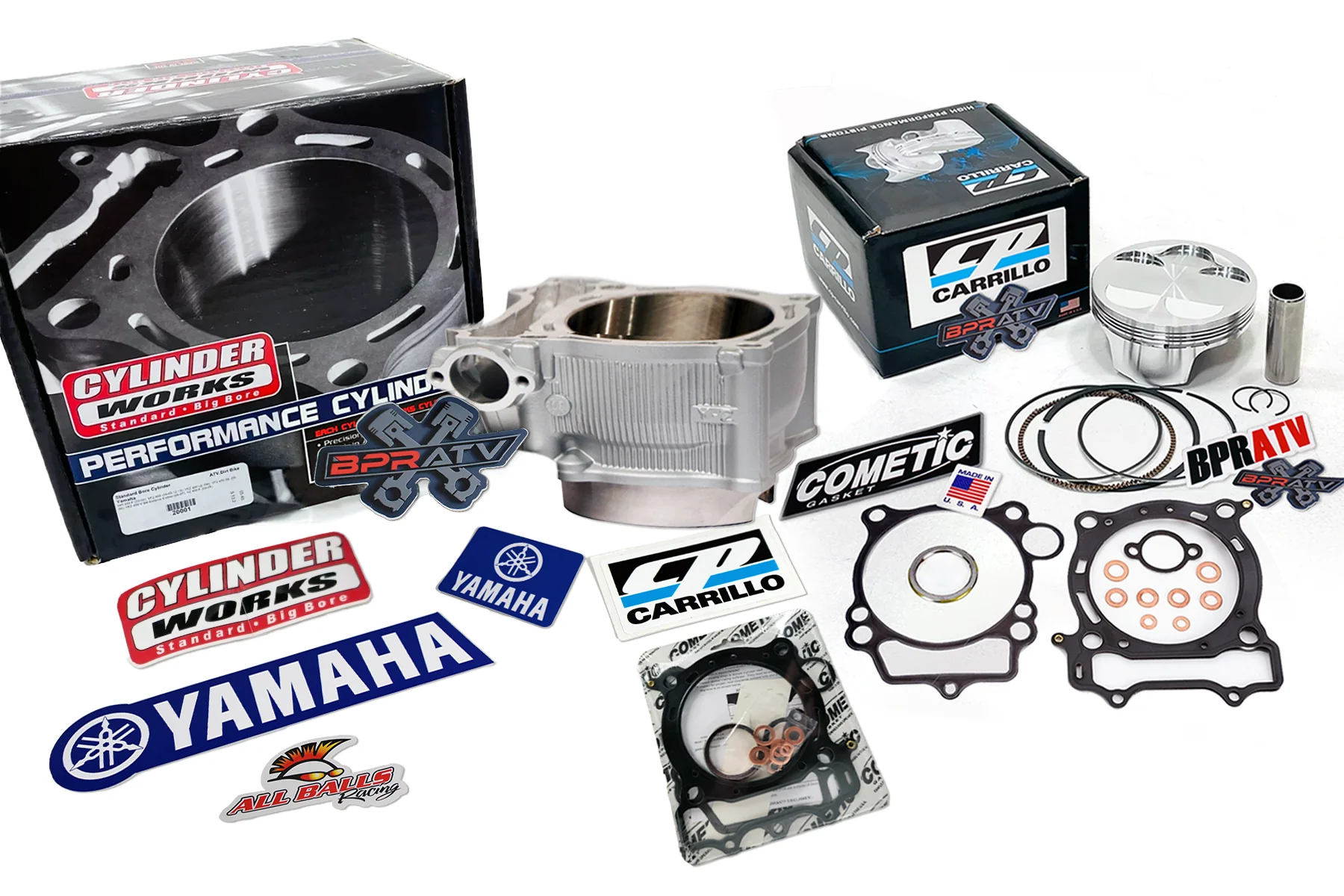 Yamaha YFZ450 95mm Cylinder Works CP Carrillo Piston Cometic Top End Rebuild Kit