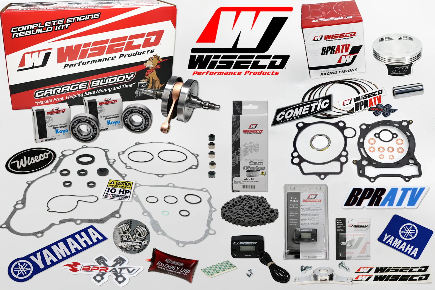 Wiseco Yamaha YFZ450 95mm Stock Complete Engine Rebuild Kit Crank Piston Gaskets