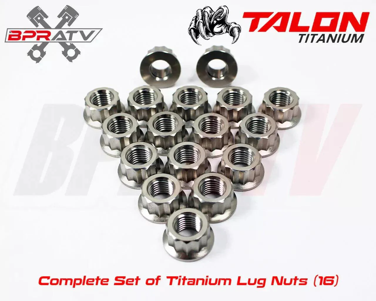 Yamaha YFZ450 Raptor Banshee 350 Titanium Lug Nuts 16pc Ultra-Light M10x1.25 ATV - Image 8
