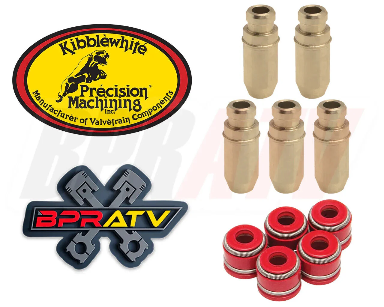 Yamaha YFZ450 YFZ 450 R X Kibblewhite Head Intake Exhaust Valve Guides RED Seals - Image 2