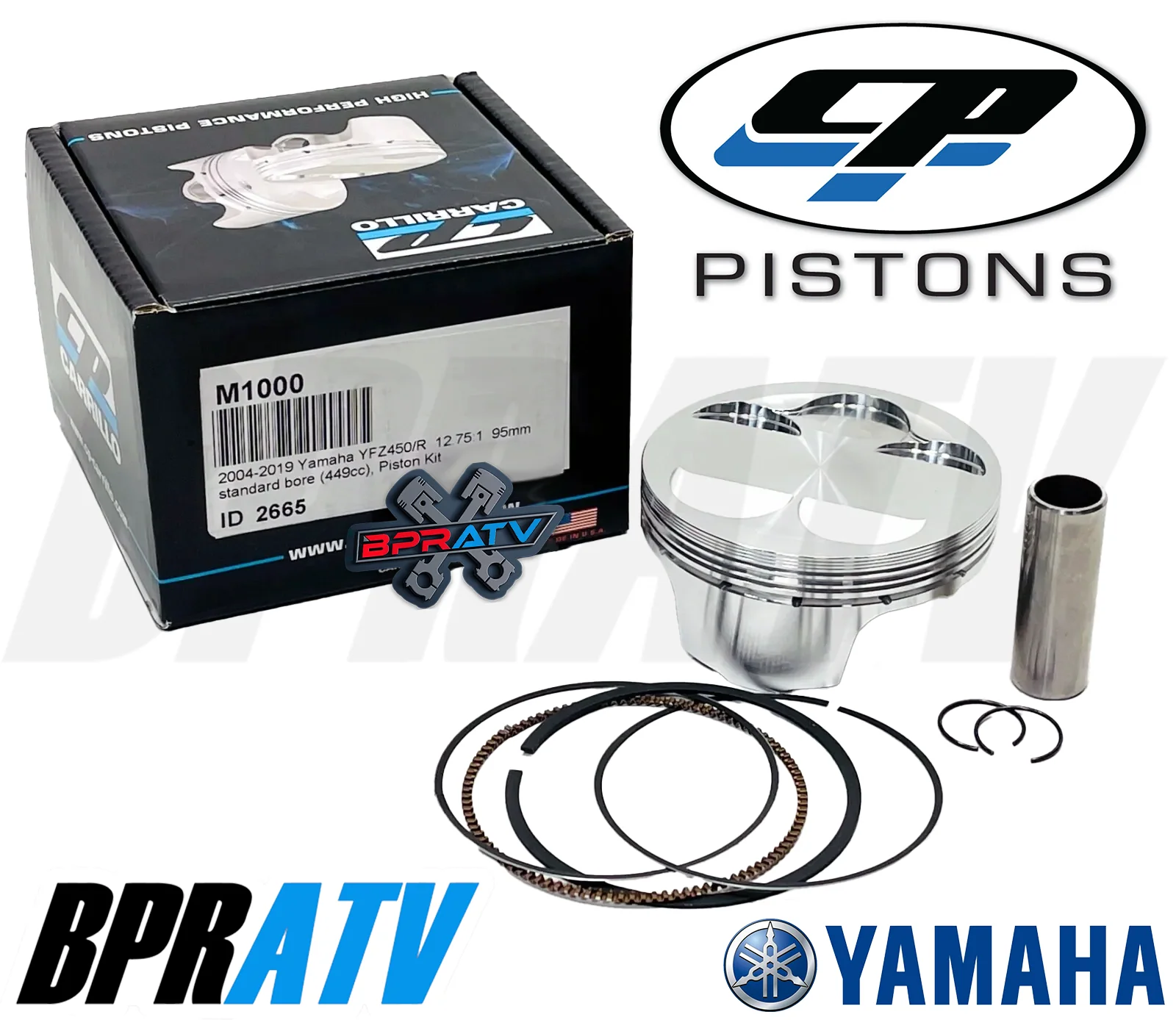 Yamaha YFZ450R/X 98mm Big Bore Top End Rebuild Kit CP/Carrillo Piston Cometic US - Image 4