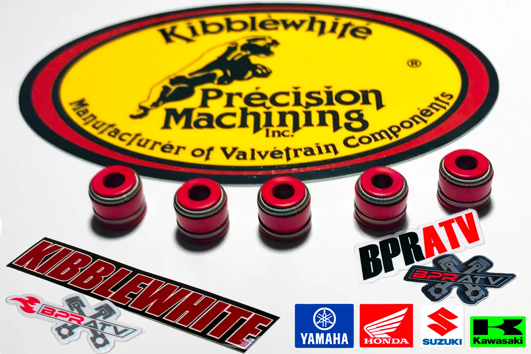 Yamaha YFZ450R YFZ 450R 450X Kibblewhite Viton Valve Stem Seals Seal Set 5 Five - Image 2