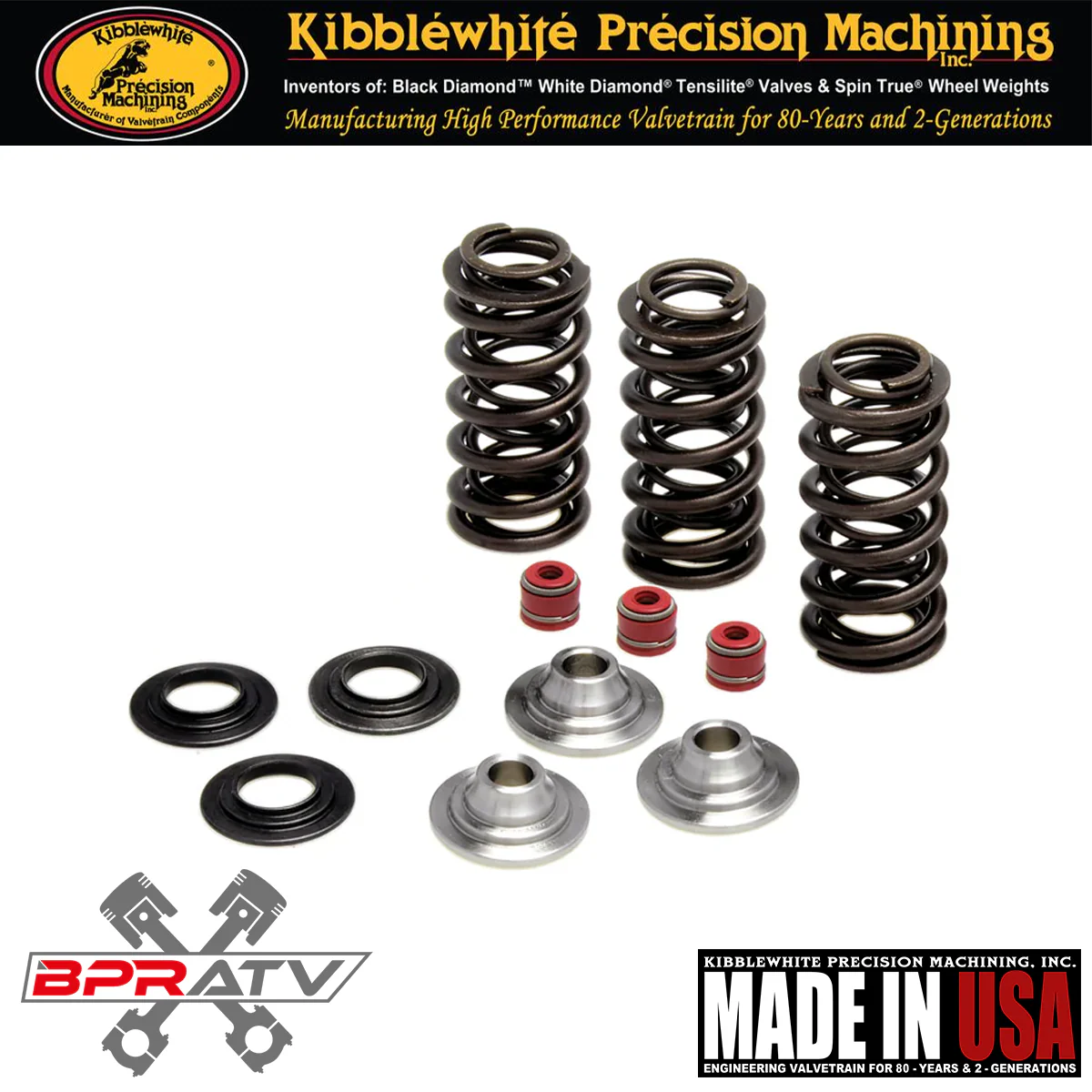 Yamaha YFZ450R YFZ 450R Kibblewhite Intake Valves Titanium Springs Red Seals Kit - Image 5