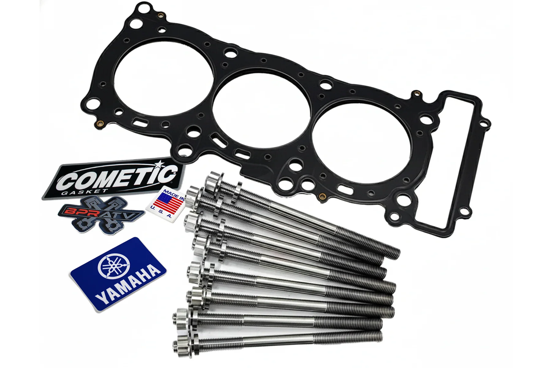 Yamaha YXZ 1000R OEM Piston Rings All 3 Ring Set MLS Head Gasket Titanium Studs! - Image 10