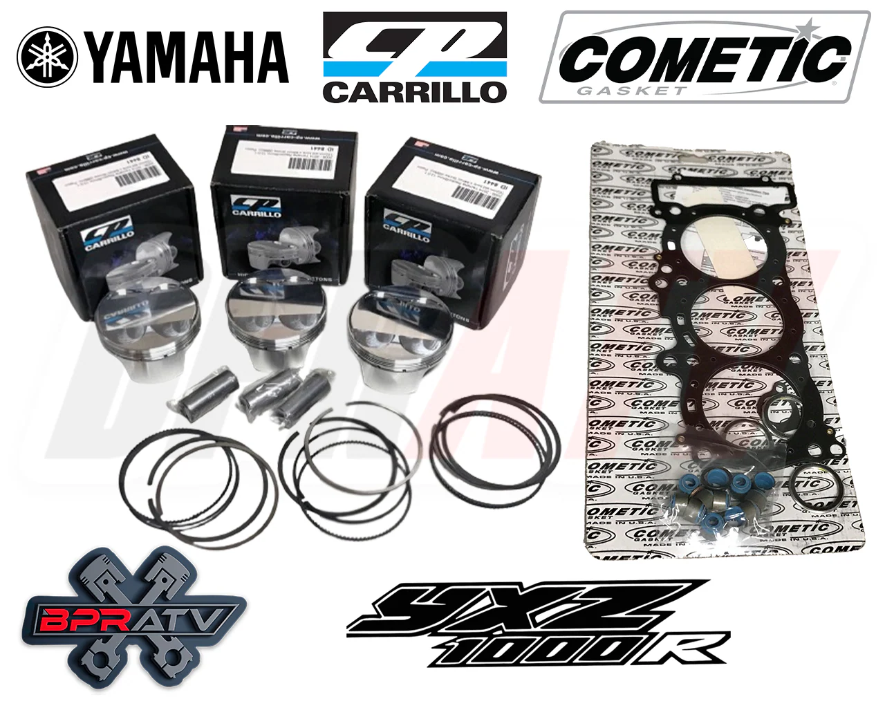 Yamaha YXZ1000R YXZ OEM Bore 80mm 11.5:1 CP Pistons Cometic Top End Gasket Kit