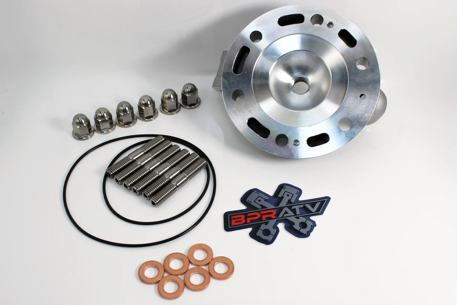 Yamaha YZ250 YZ 250 Cylinder Head & Titanium Stud Acorn Nuts Gaskets Install Kit - Image 7