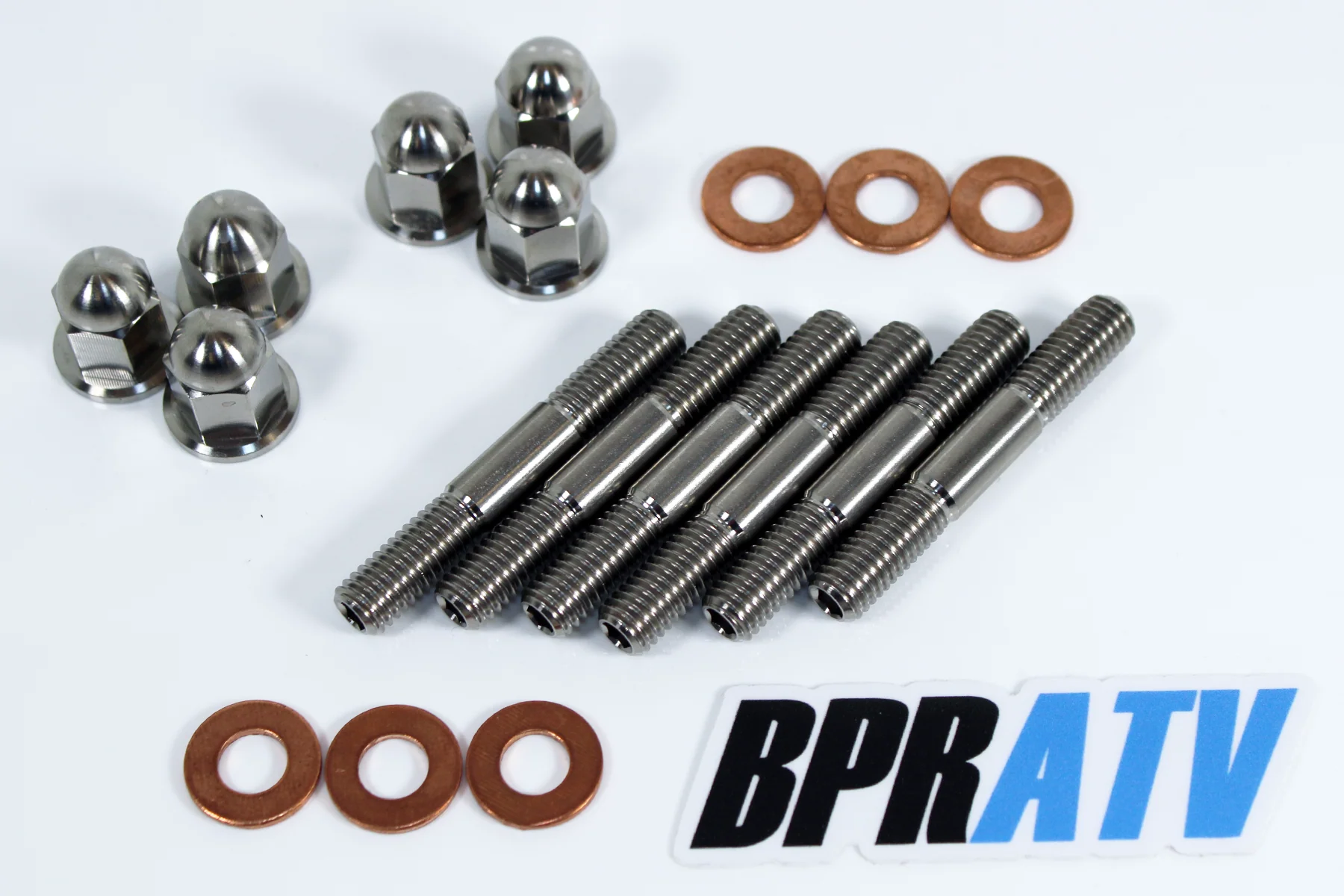 Yamaha YZ250 YZ 250 Head Studs Kit TITANIUM Stud Bolt & Acorn Nut 90116-08394-00 - Image 4