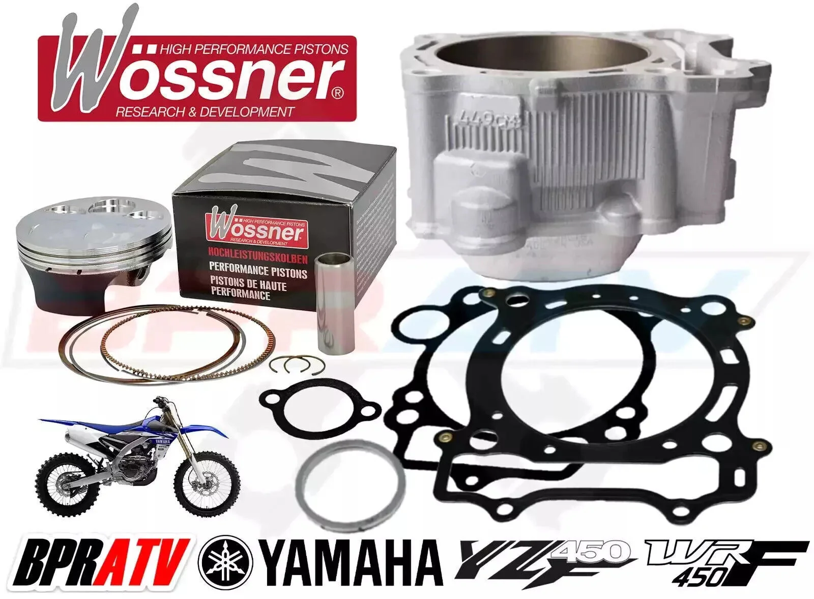 Yamaha YZ450F 06-09 WR450F 06-13 Top End Kit 95mm Nikasil Cylinder Piston Gasket - Image 4