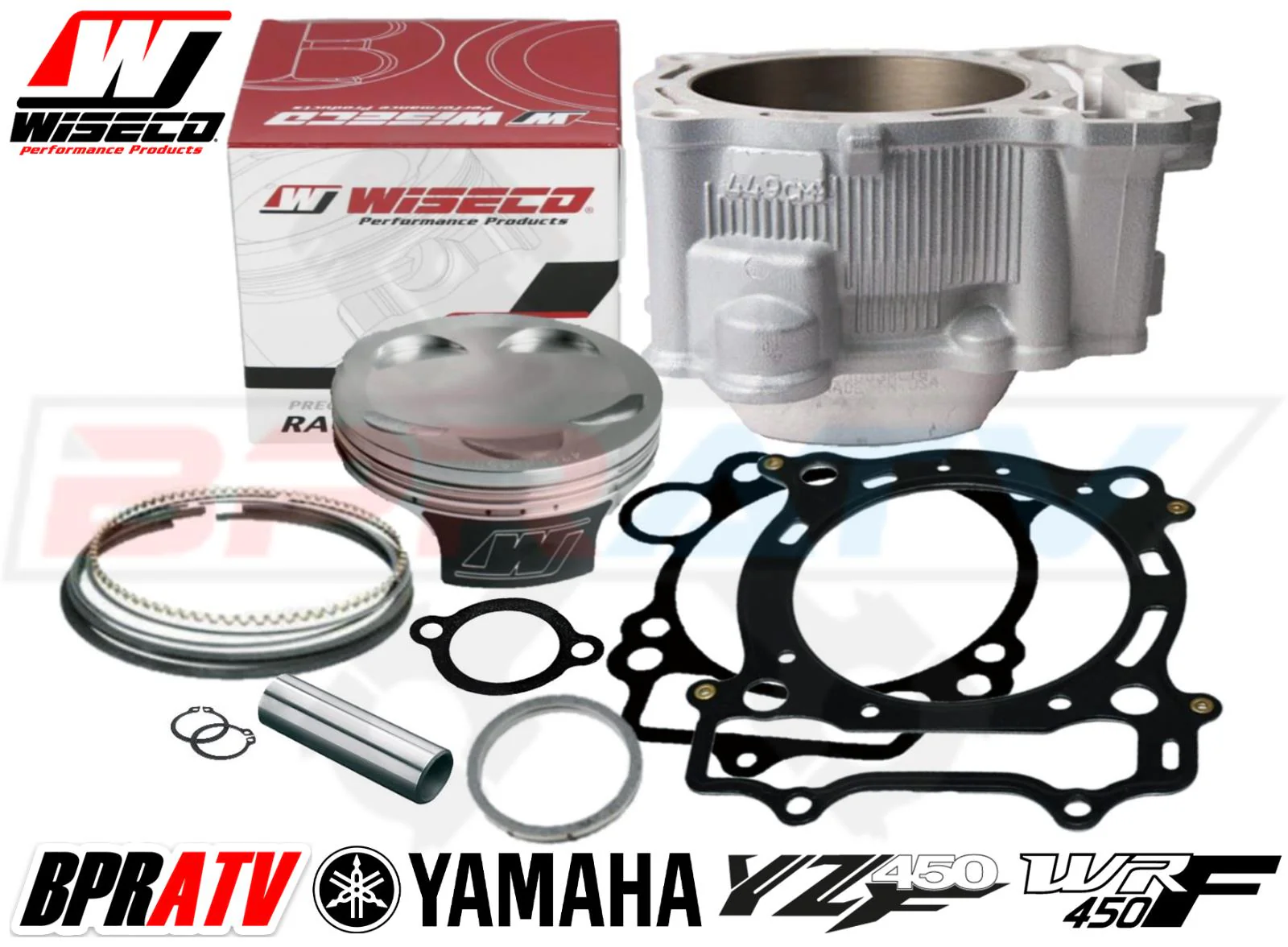 Yamaha YZ450FX Top End Rebuild Kit 97 Stock Cylinder Wiseco Piston Gasket '16-18 - Image 3