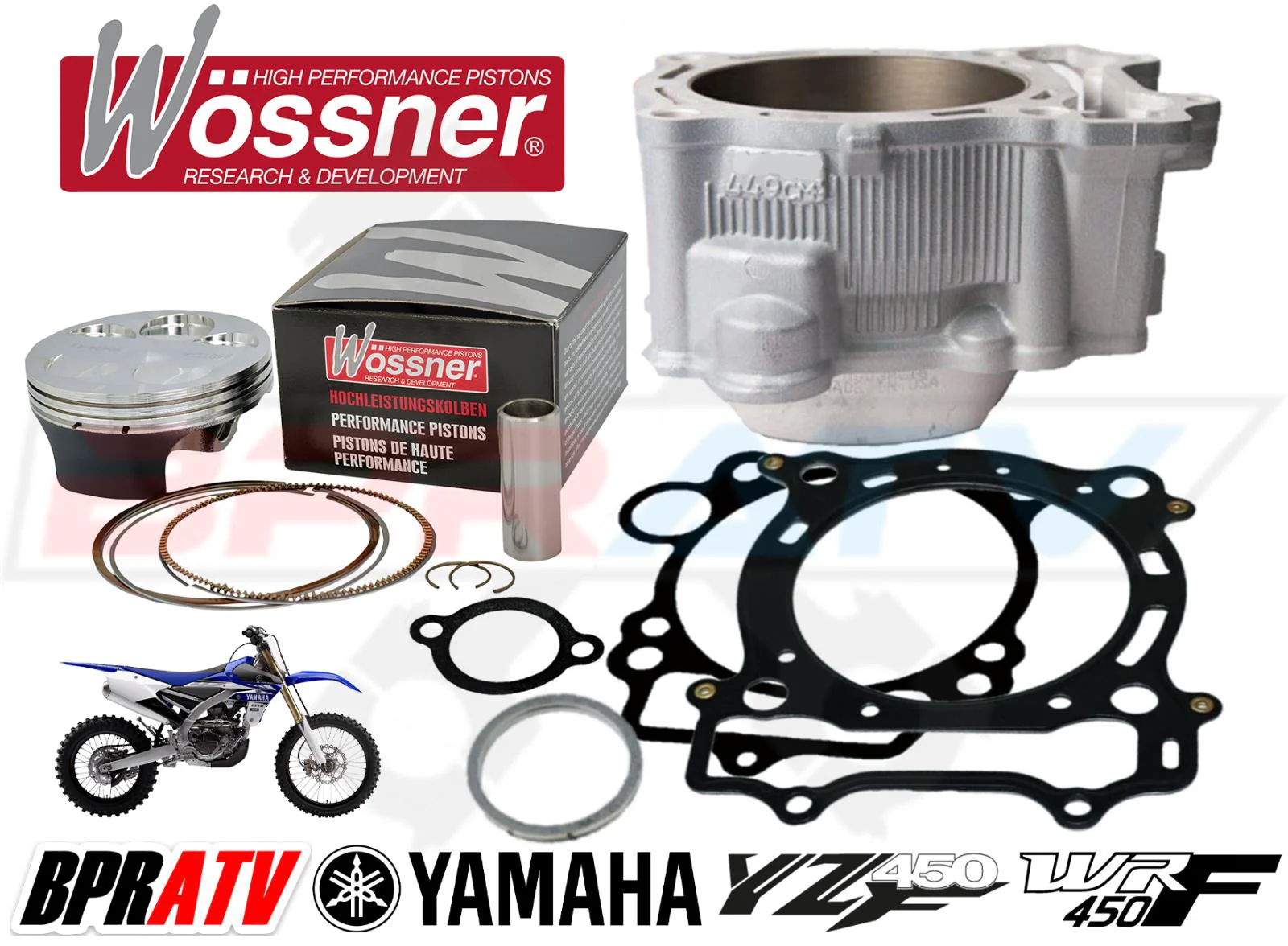 Yamaha YZ450FX Top End Rebuild Kit 97 Stock Cylinder Wiseco Piston Gasket '16-18 - Image 4