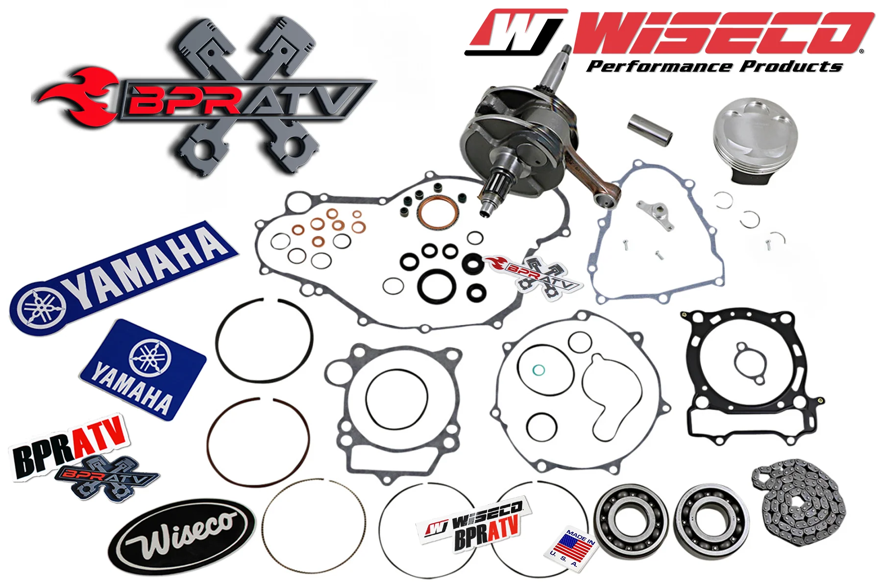 YFZ450 YFZ 450 Engine Rebuild Kit Wiseco Crank CP Carrillo Piston Cometic Gasket - Image 6