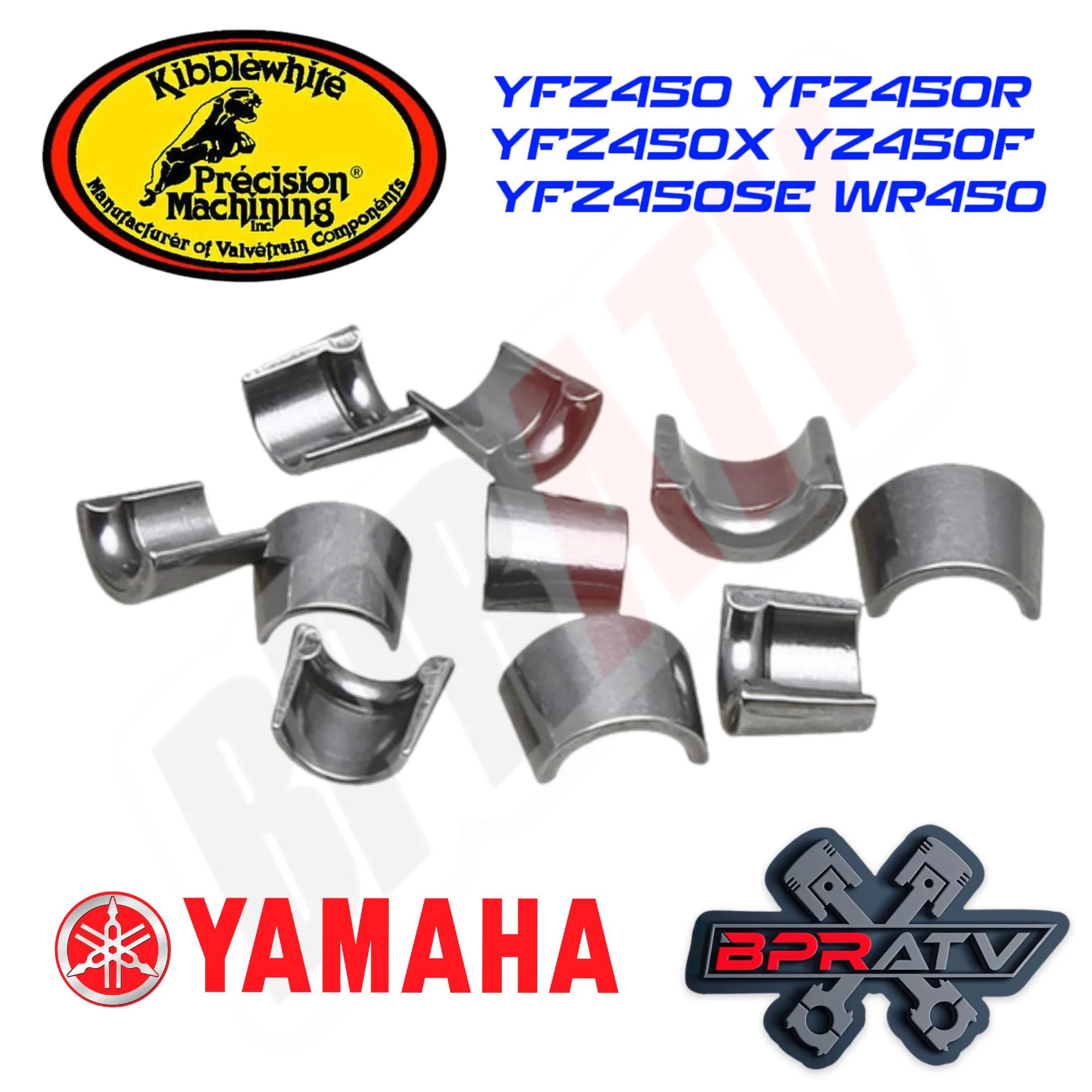 YFZ450 YFZ 450 Kibblewhite Intake Exhaust Valves TITANIUM Springs Kit & KEEPERS - Image 13